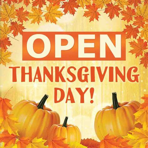what's open on thanksgiving monday